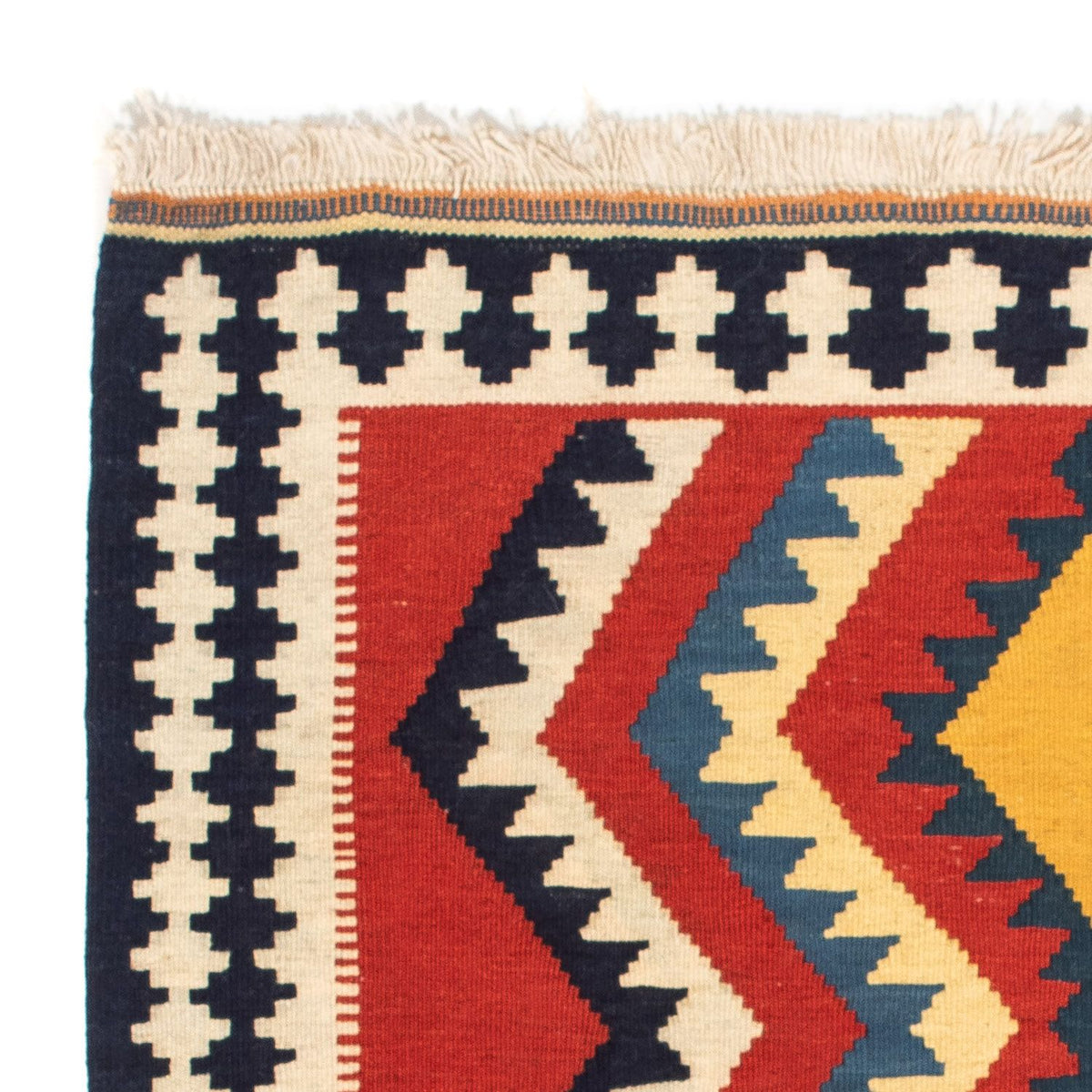 Alfombra Kelim - Oriental cuadrado  - 100 x 97 cm - rojo