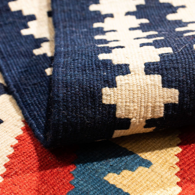 Alfombra Kelim - Oriental cuadrado  - 100 x 97 cm - rojo