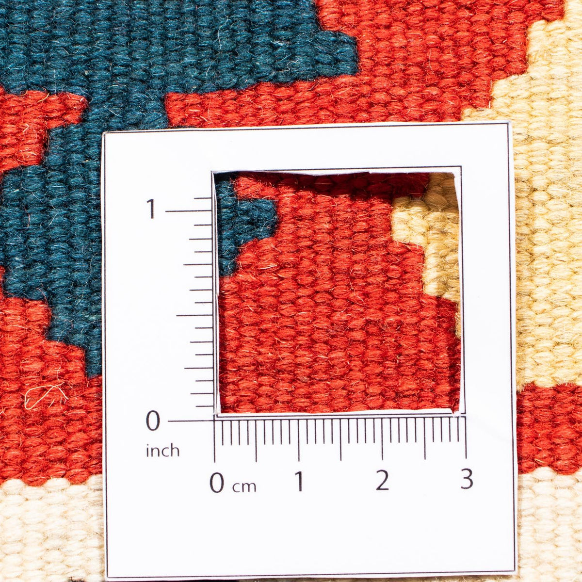 Alfombra Kelim - Oriental cuadrado  - 100 x 97 cm - rojo