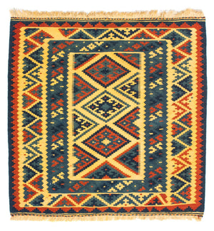 Alfombra Kelim - Oriental cuadrado  - 102 x 101 cm - multicolor