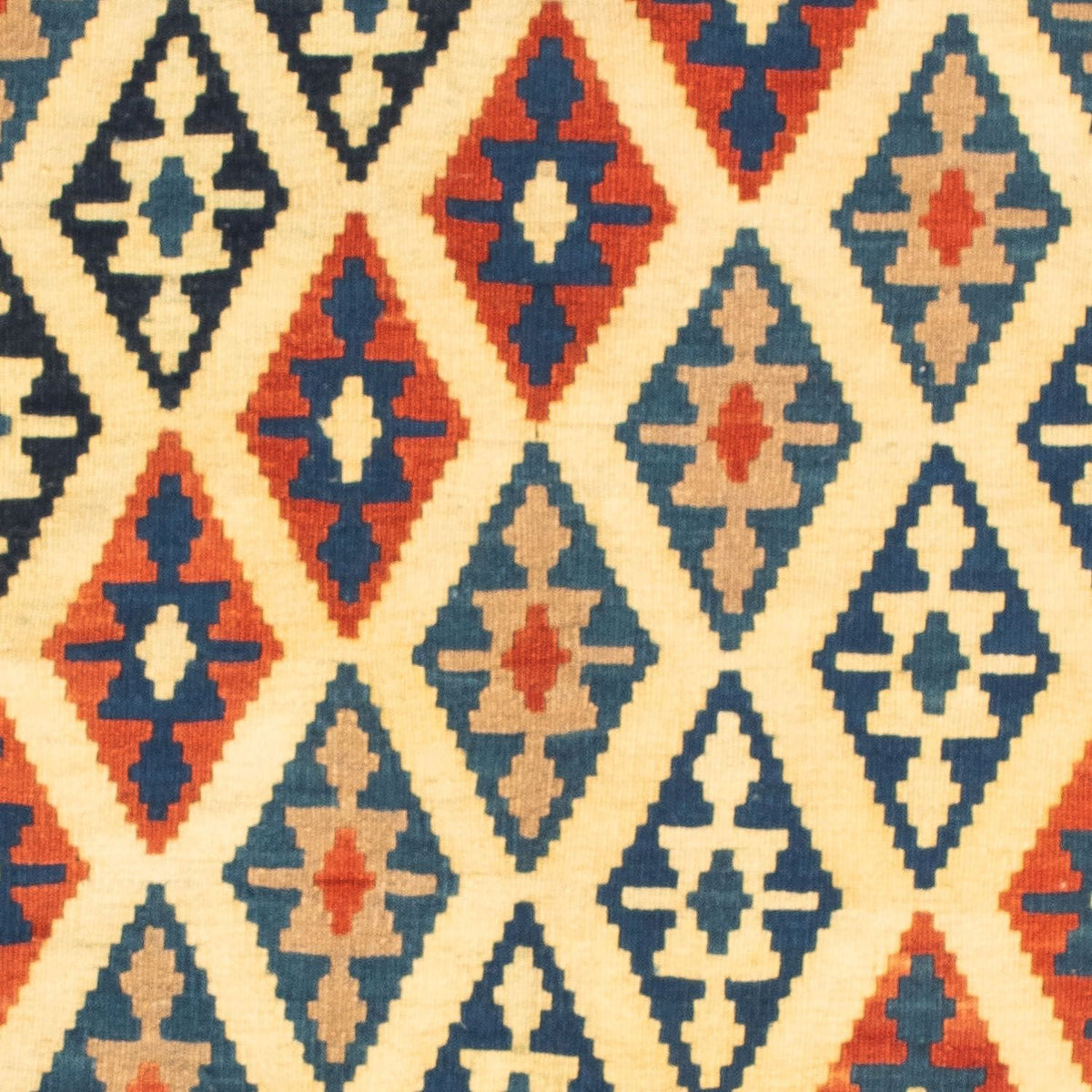 Alfombra Kelim - Oriental cuadrado  - 100 x 100 cm - beige