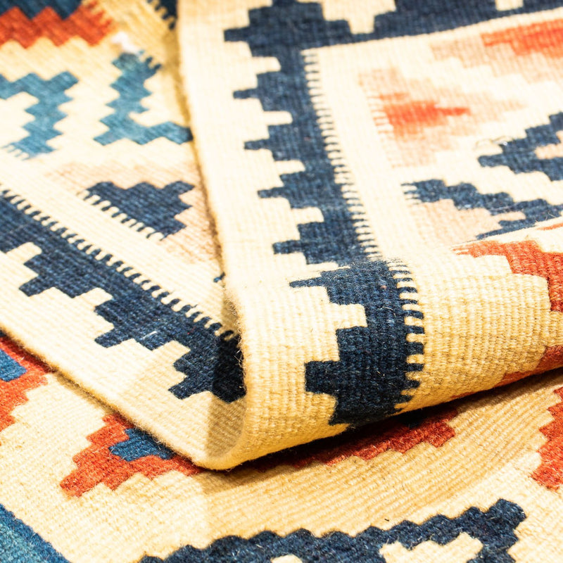 Alfombra Kelim - Oriental cuadrado  - 100 x 100 cm - beige