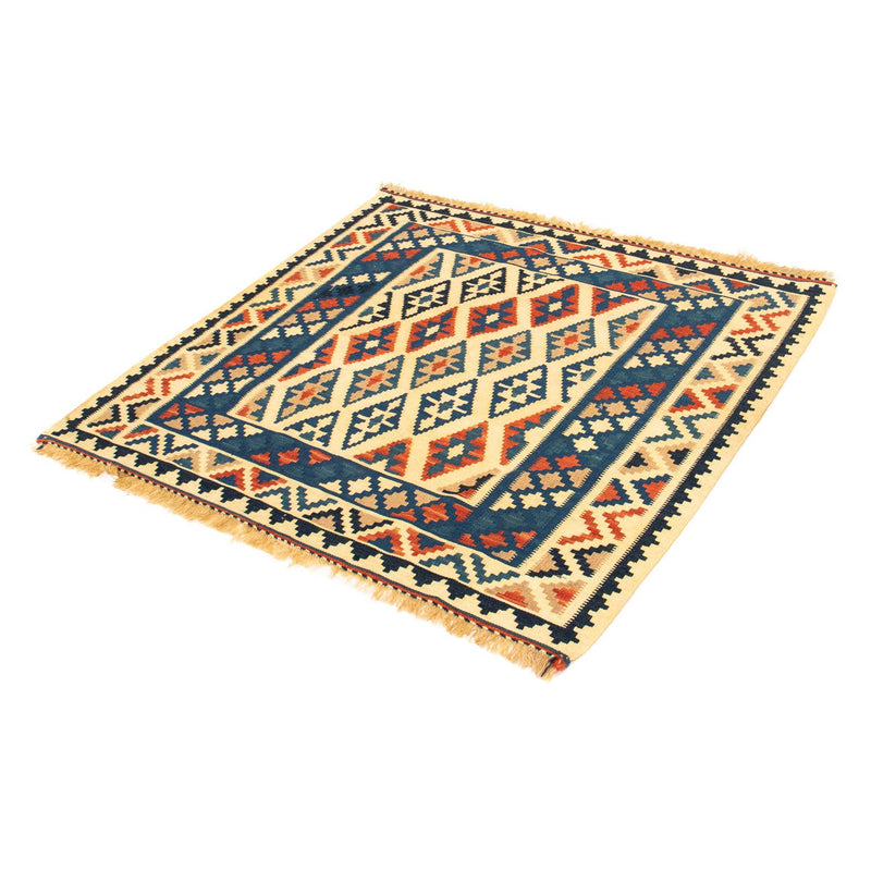 Alfombra Kelim - Oriental cuadrado  - 100 x 100 cm - beige