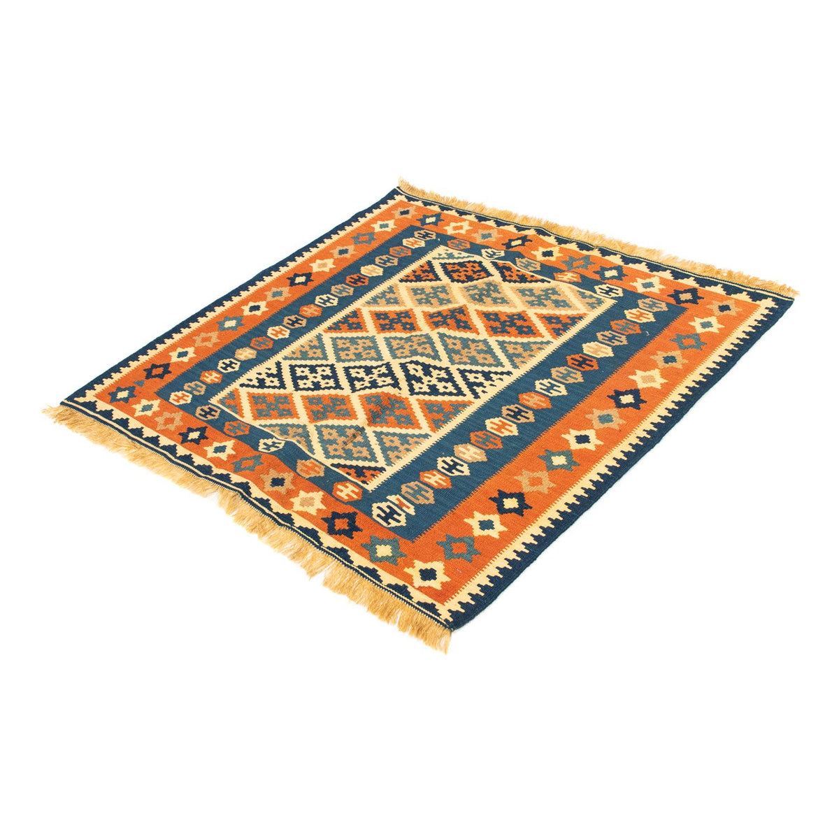 Alfombra Kelim - Oriental cuadrado  - 100 x 98 cm - multicolor