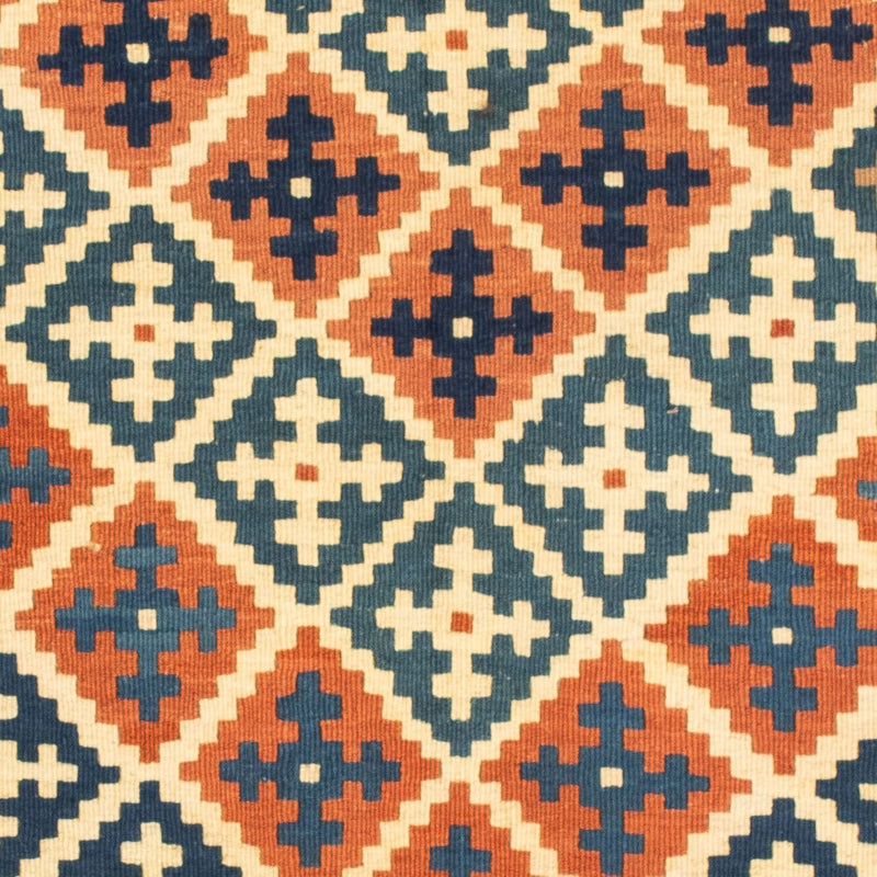 Alfombra Kelim - Oriental cuadrado  - 105 x 103 cm - naranja