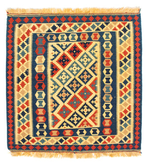 Alfombra Kelim - Oriental cuadrado  - 105 x 102 cm - multicolor