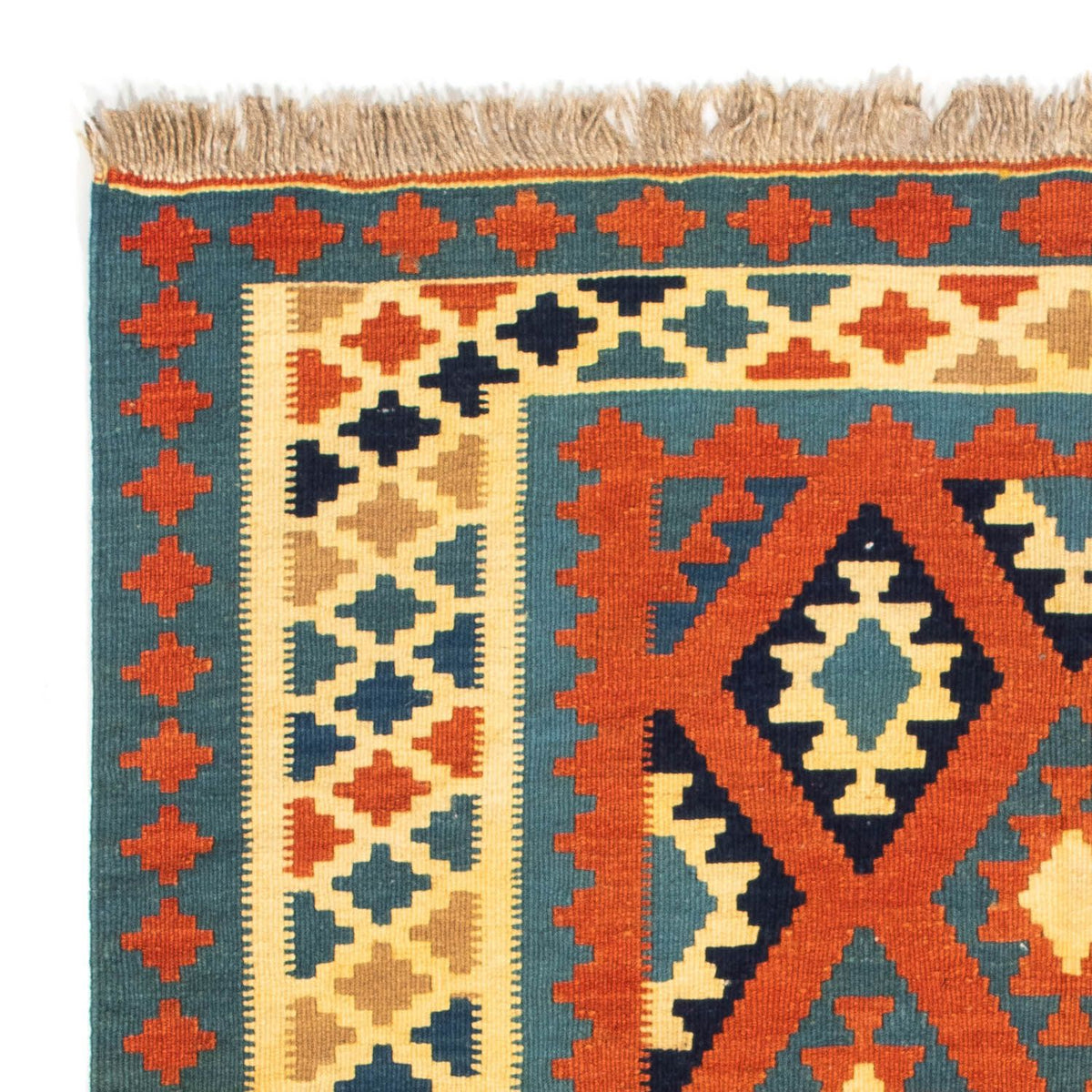 Alfombra Kelim - Oriental cuadrado  - 103 x 103 cm - óxido