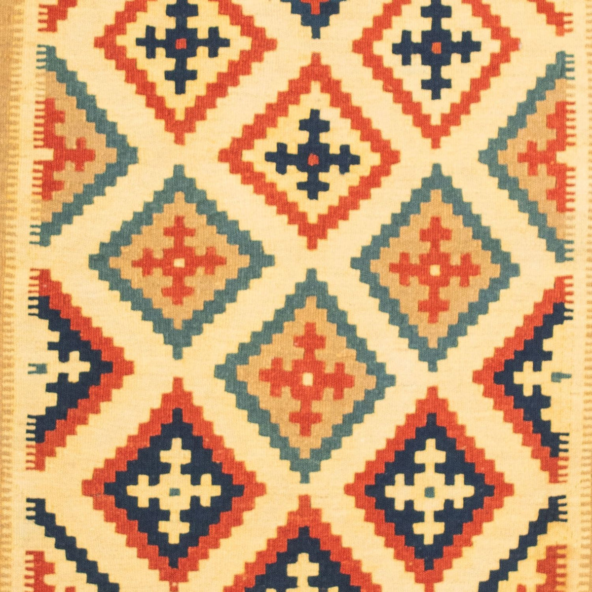Alfombra Kelim - Oriental cuadrado - 105 x 103 cm - multicolor