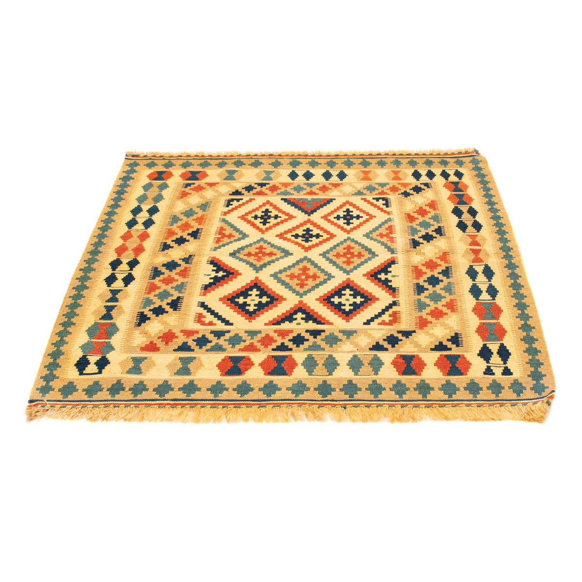 Alfombra Kelim - Oriental cuadrado - 105 x 103 cm - multicolor