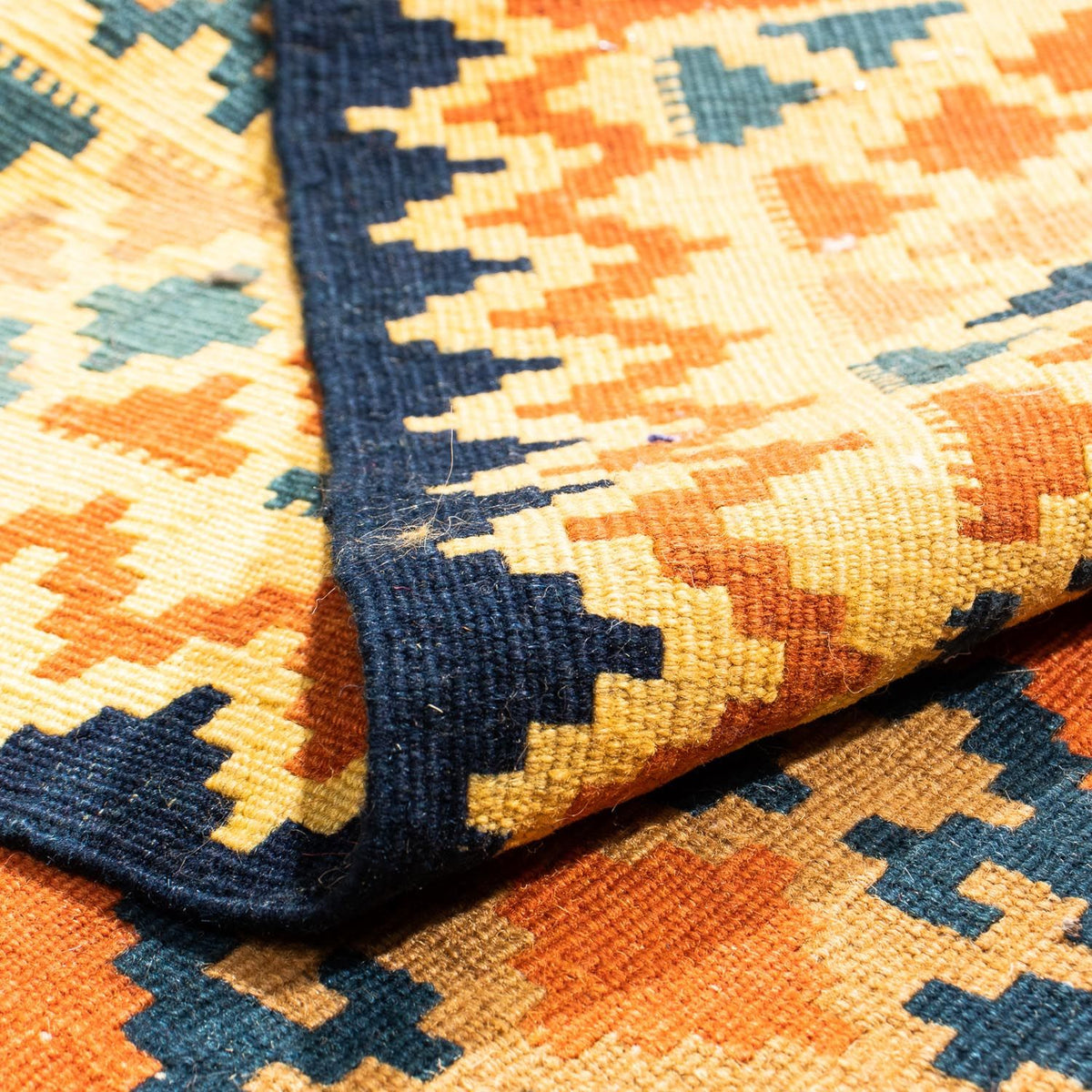 Alfombra Kelim - Oriental cuadrado  - 103 x 100 cm - óxido