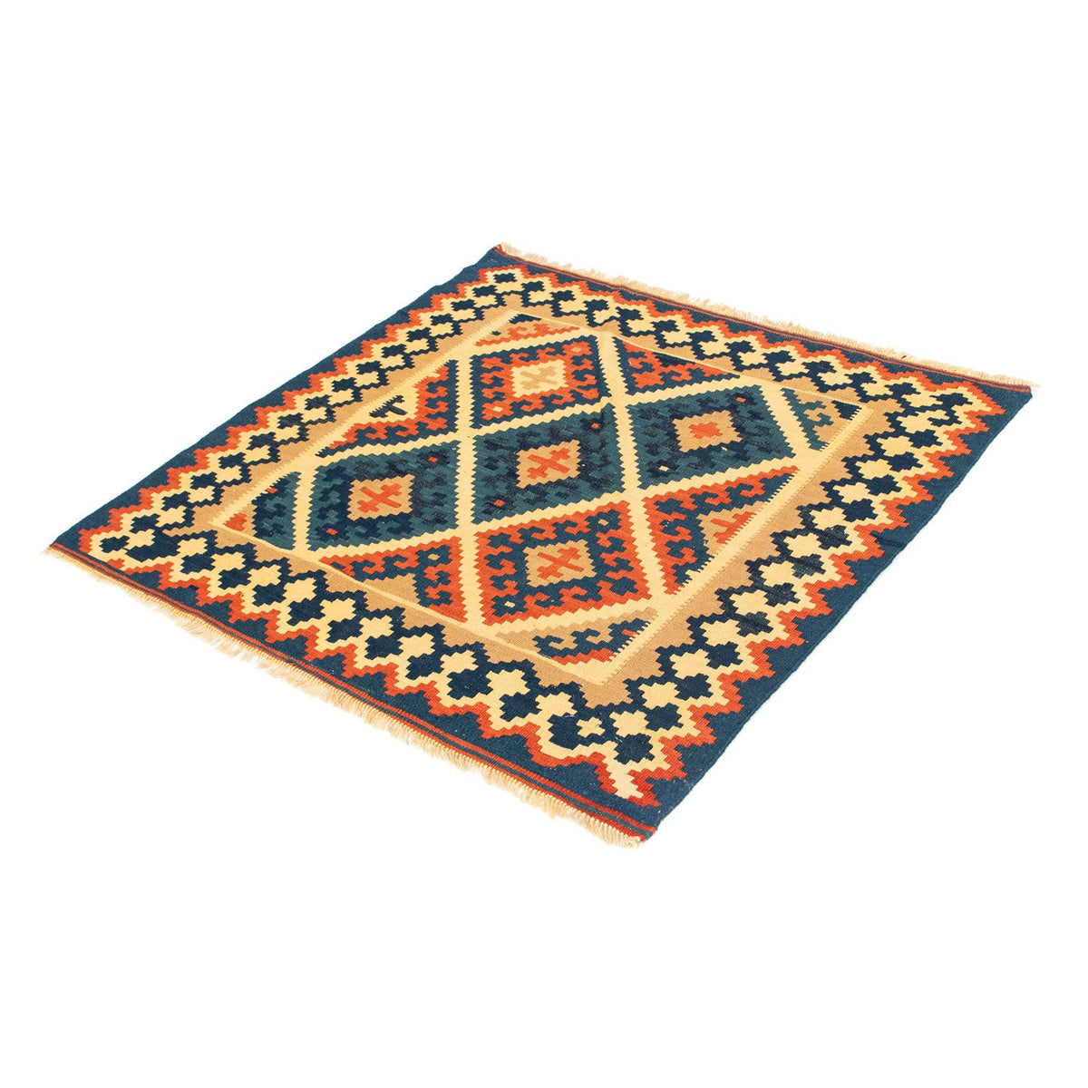 Alfombra Kelim - Oriental cuadrado  - 98 x 96 cm - multicolor