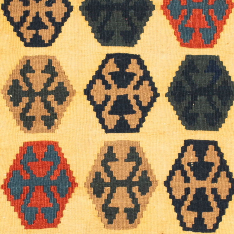 Alfombra Kelim - Oriental cuadrado  - 103 x 100 cm - azul oscuro