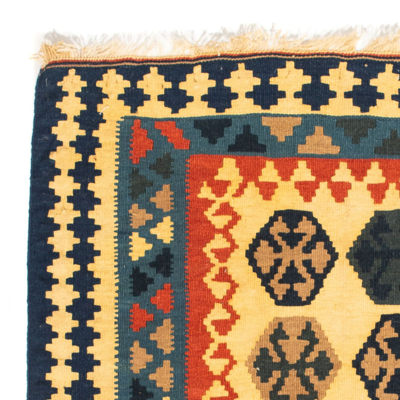 Alfombra Kelim - Oriental cuadrado  - 103 x 100 cm - azul oscuro