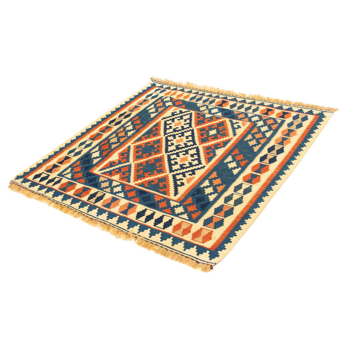 Alfombra Kelim - Oriental cuadrado - 106 x 100 cm - multicolor