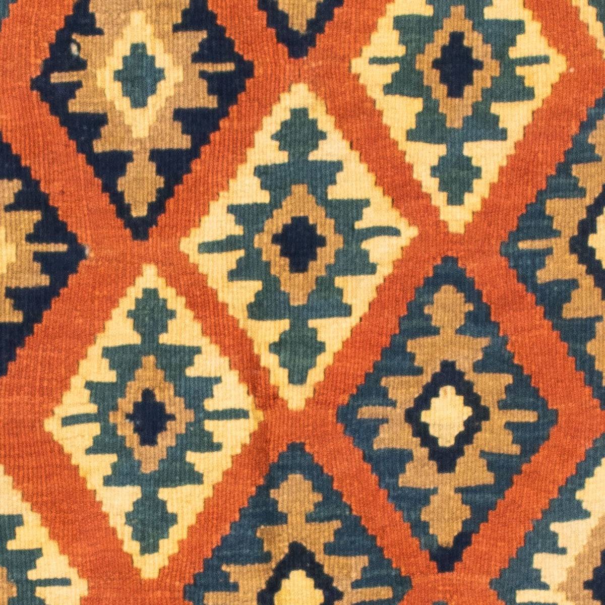 Alfombra Kelim - Oriental cuadrado  - 107 x 100 cm - óxido