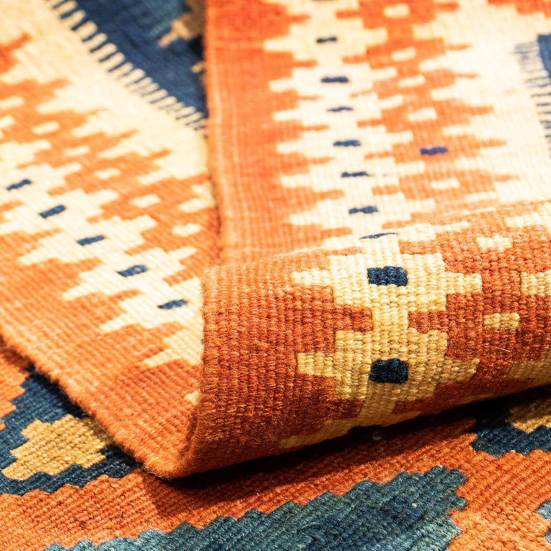 Alfombra Kelim - Oriental cuadrado  - 107 x 100 cm - óxido