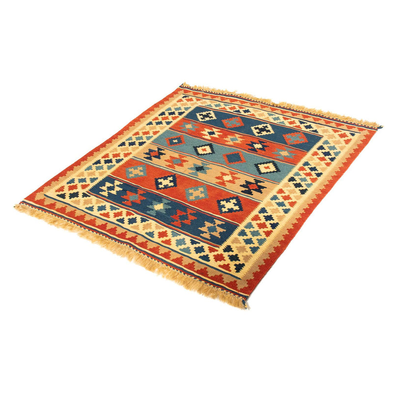 Alfombra Kelim - Oriental cuadrado  - 100 x 91 cm - multicolor