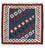 Alfombra Kelim - Oriental cuadrado - 100 x 100 cm - azul oscuro