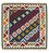 Alfombra Kelim - Oriental cuadrado  - 104 x 102 cm - azul oscuro