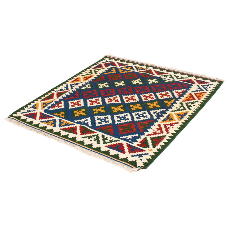 Alfombra Kelim - Oriental cuadrado  - 104 x 102 cm - azul oscuro