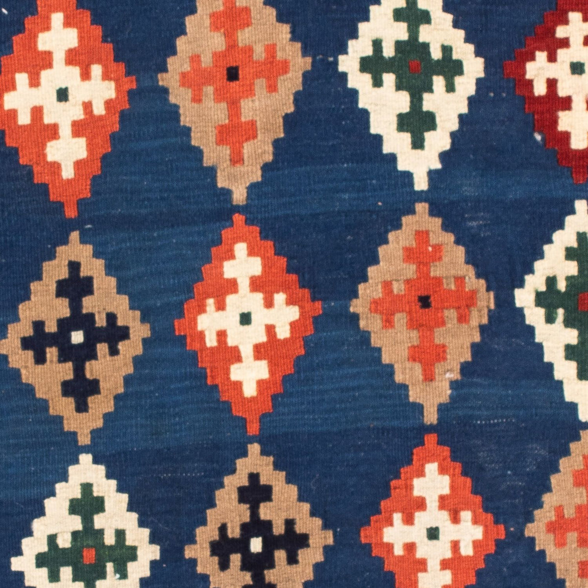 Alfombra Kelim - Oriental cuadrado  - 100 x 96 cm - azul oscuro