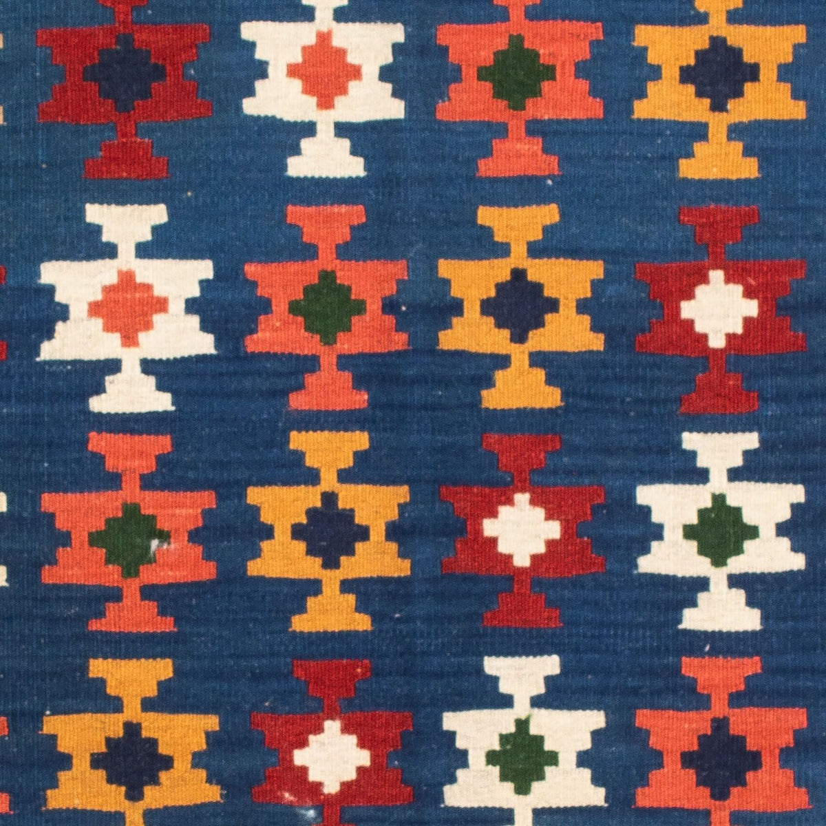 Alfombra Kelim - Oriental cuadrado  - 103 x 100 cm - azul oscuro