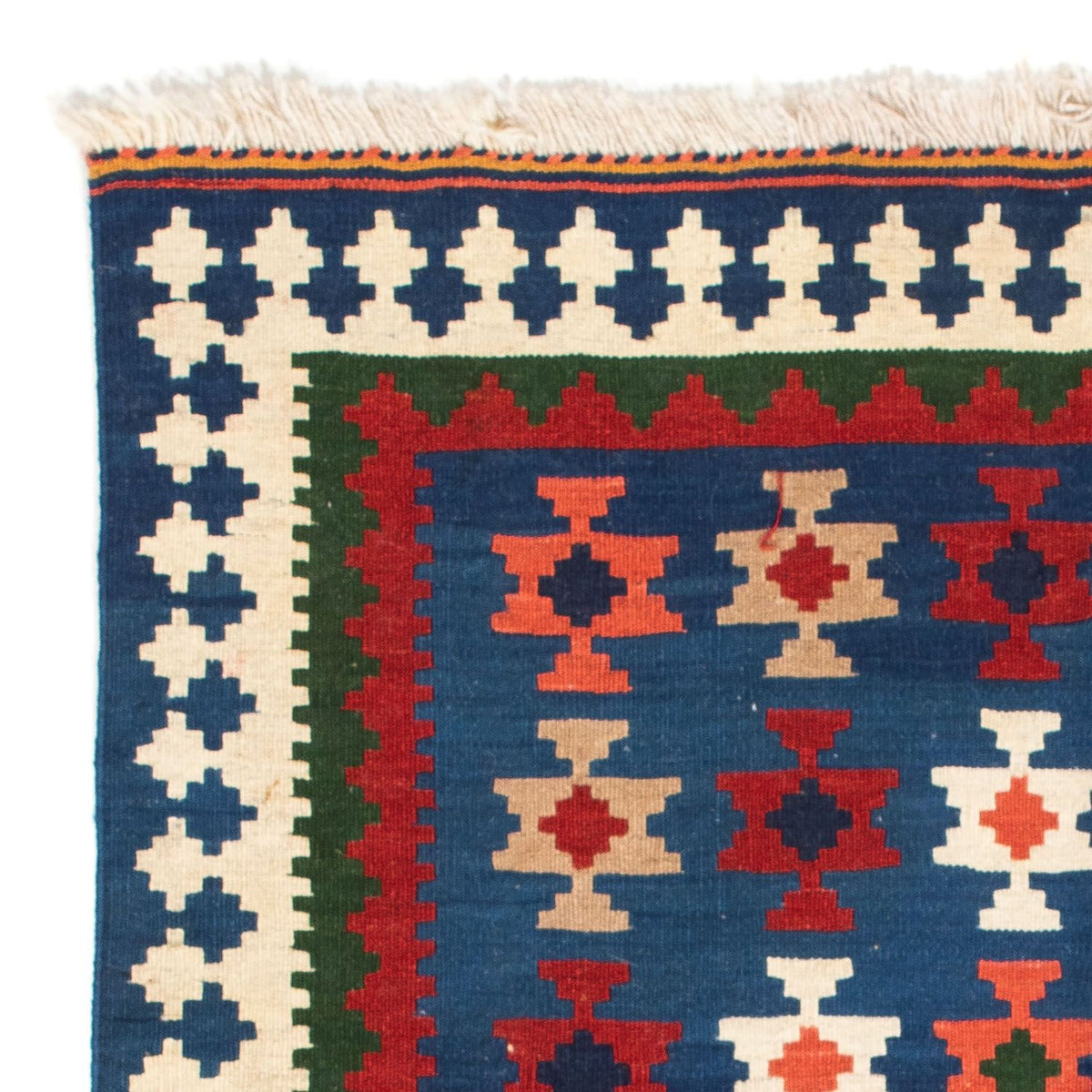 Alfombra Kelim - Oriental cuadrado  - 103 x 100 cm - azul oscuro