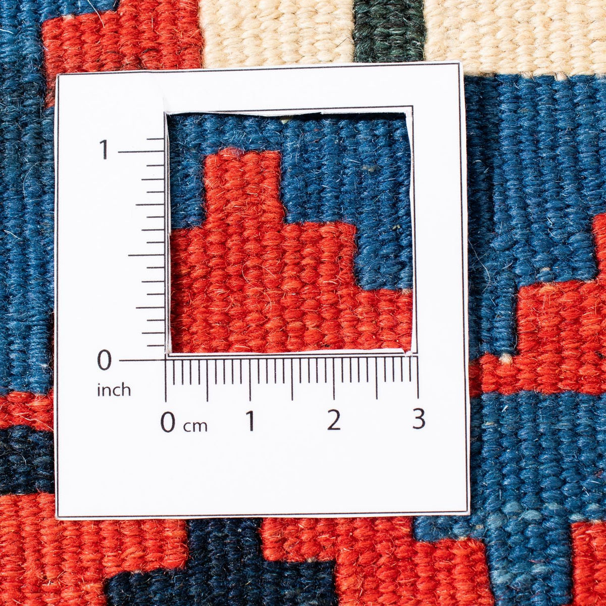 Alfombra Kelim - Oriental cuadrado - 104 x 100 cm - azul oscuro