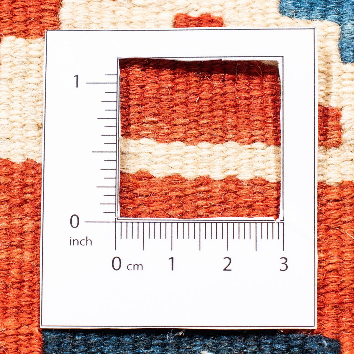 Alfombra Kelim - Oriental cuadrado - 107 x 100 cm - rojo oscuro