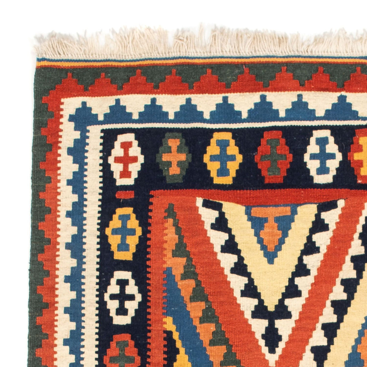 Alfombra Kelim - Oriental cuadrado  - 114 x 102 cm - rojo