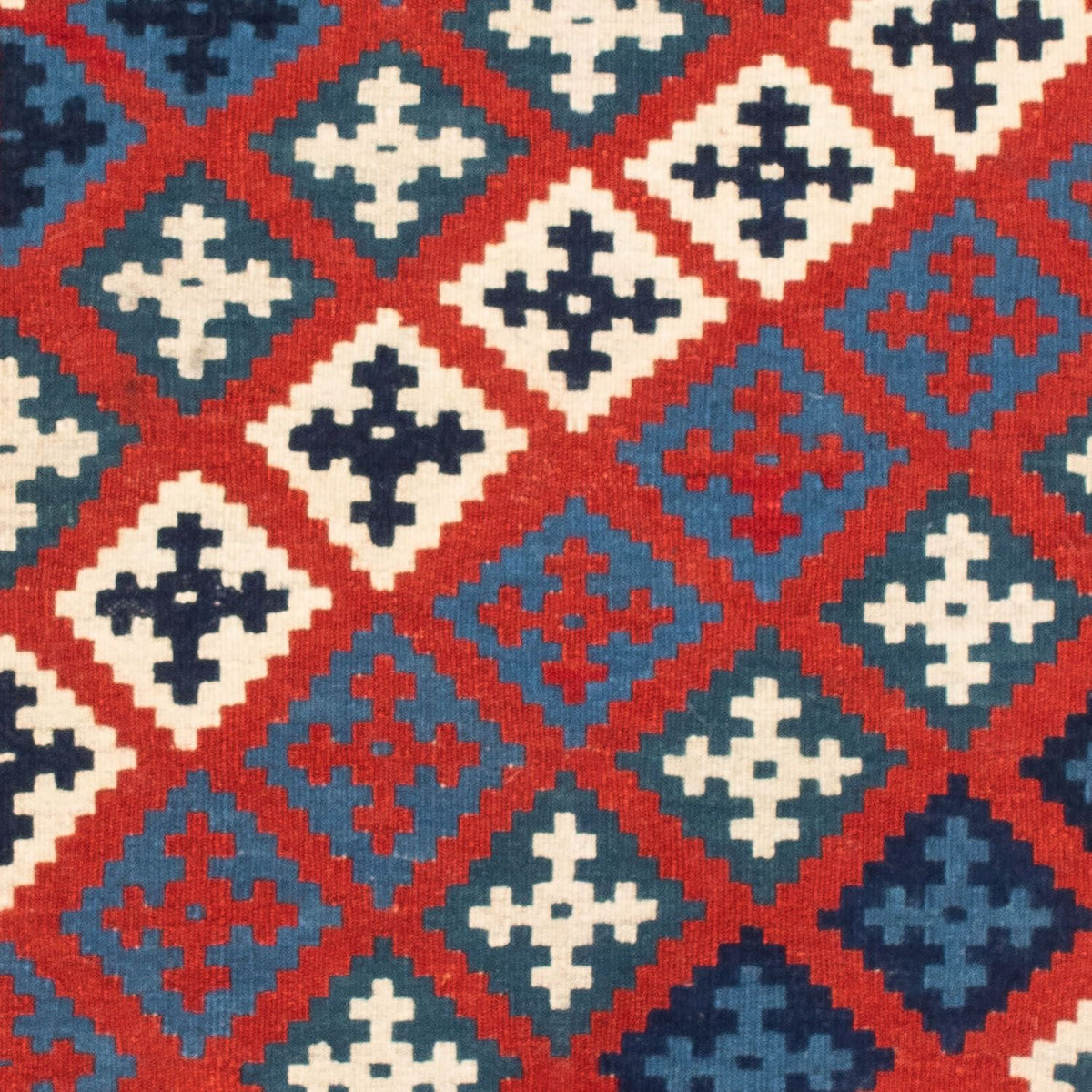 Alfombra Kelim - Oriental cuadrado  - 105 x 103 cm - rojo