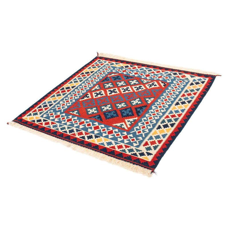 Alfombra Kelim - Oriental cuadrado  - 105 x 103 cm - rojo