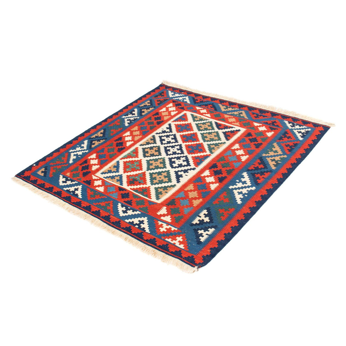 Alfombra Kelim - Oriental cuadrado - 105 x 104 cm - multicolor