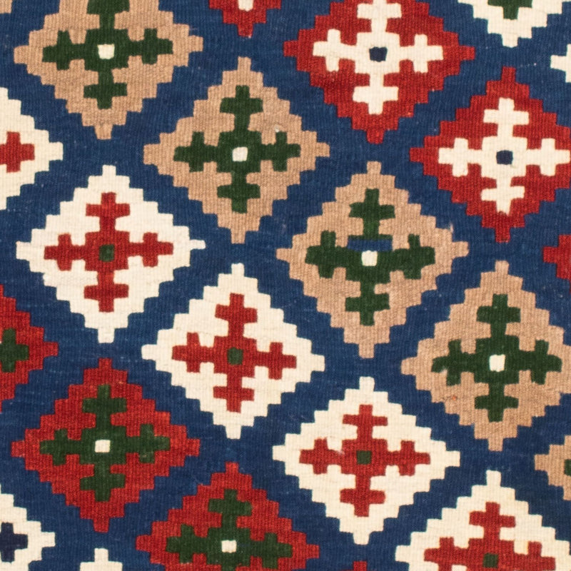 Alfombra Kelim - Oriental cuadrado  - 103 x 100 cm - azul oscuro