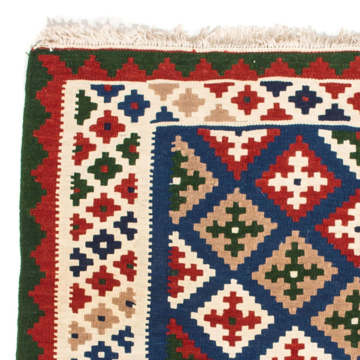 Alfombra Kelim - Oriental cuadrado  - 103 x 100 cm - azul oscuro