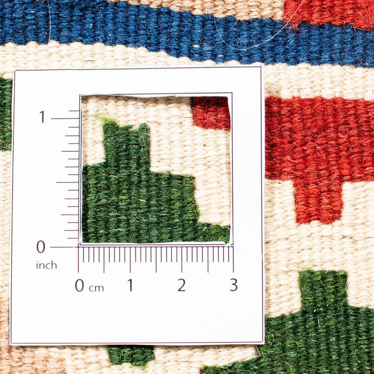 Alfombra Kelim - Oriental cuadrado  - 103 x 100 cm - azul oscuro