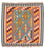 Alfombra Kelim - Oriental cuadrado  - 102 x 101 cm - naranja