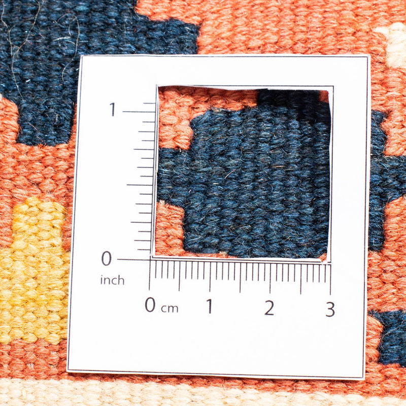 Alfombra Kelim - Oriental cuadrado  - 102 x 101 cm - naranja