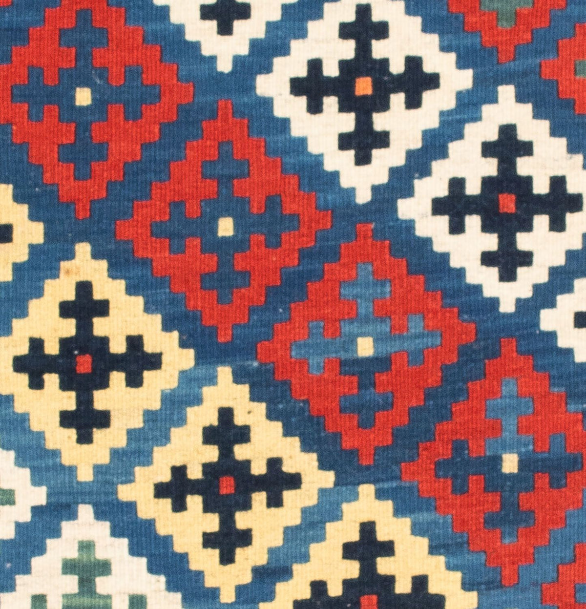 Alfombra Kelim - Oriental cuadrado  - 104 x 97 cm - azul