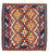 Alfombra Kelim - Oriental cuadrado  - 102 x 101 cm - rojo