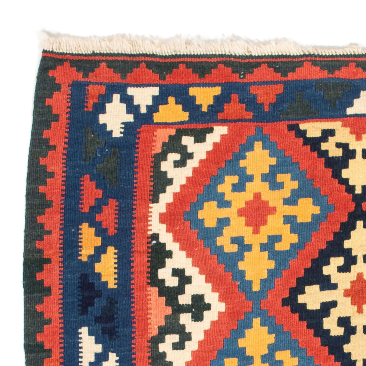 Alfombra Kelim - Oriental cuadrado  - 102 x 101 cm - rojo