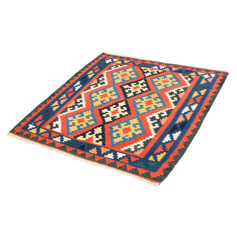 Alfombra Kelim - Oriental cuadrado  - 102 x 101 cm - rojo