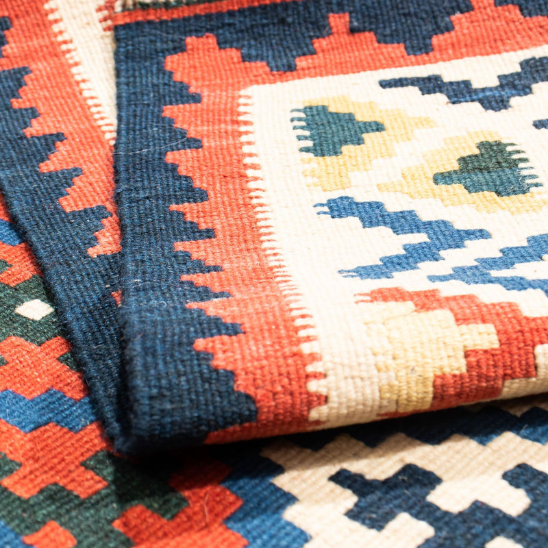 Alfombra Kelim - Oriental cuadrado  - 104 x 102 cm - azul