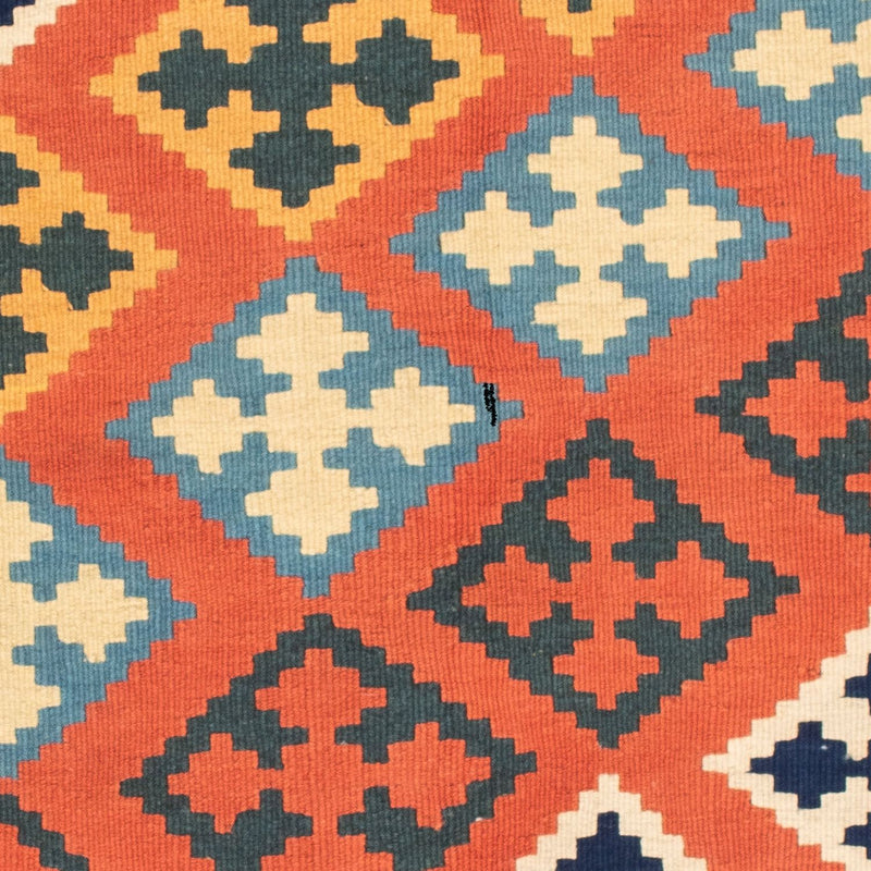 Alfombra Kelim - Oriental cuadrado  - 106 x 106 cm - naranja