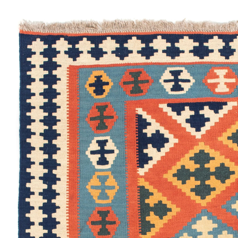 Alfombra Kelim - Oriental cuadrado  - 106 x 106 cm - naranja