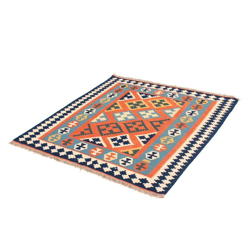 Alfombra Kelim - Oriental cuadrado  - 106 x 106 cm - naranja