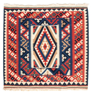 Alfombra Kelim - Oriental cuadrado  - 106 x 100 cm - multicolor