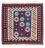 Alfombra Kelim - Oriental cuadrado  - 102 x 100 cm - azul