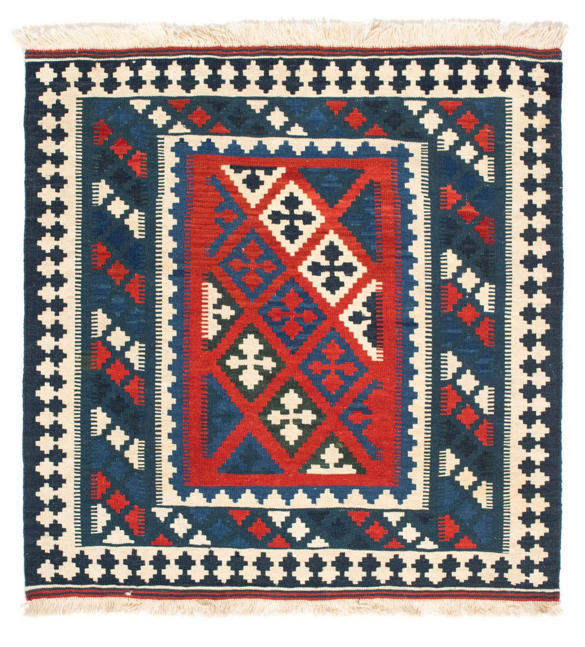 Alfombra Kelim - Oriental cuadrado - 105 x 102 cm - multicolor