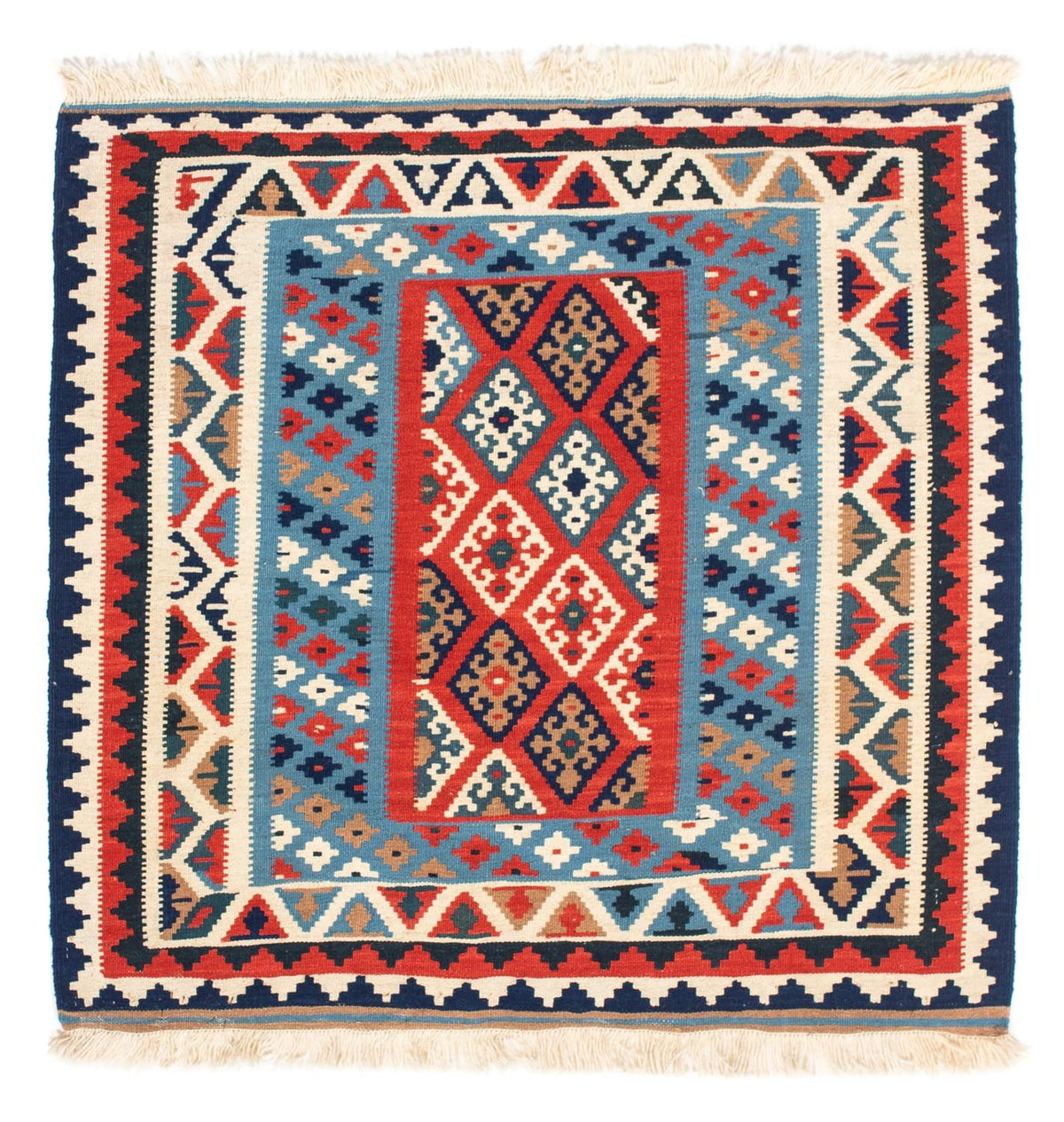 Alfombra Kelim - Oriental cuadrado  - 104 x 100 cm - multicolor